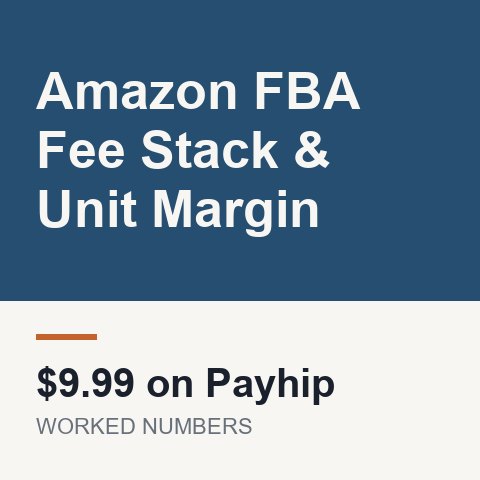 Amazon FBA Fee Stack & Unit Margin