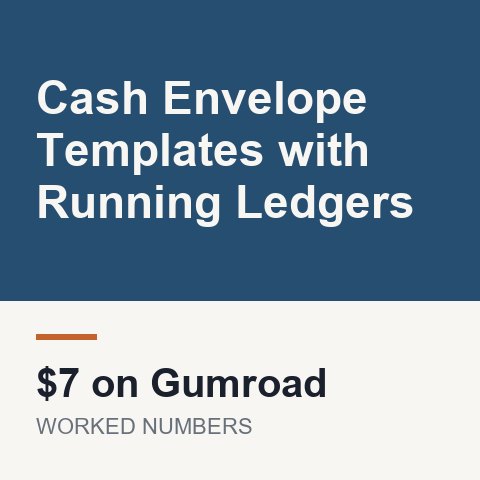 Cash Envelope Templates with Running Ledgers