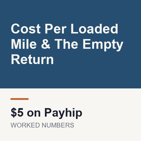 Cost Per Loaded Mile & The Empty Return