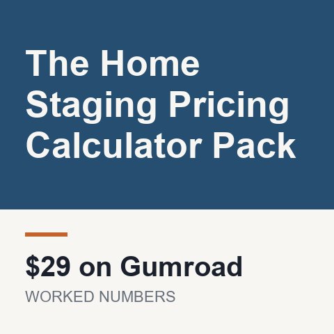 The Home Staging Pricing Calculator Pack