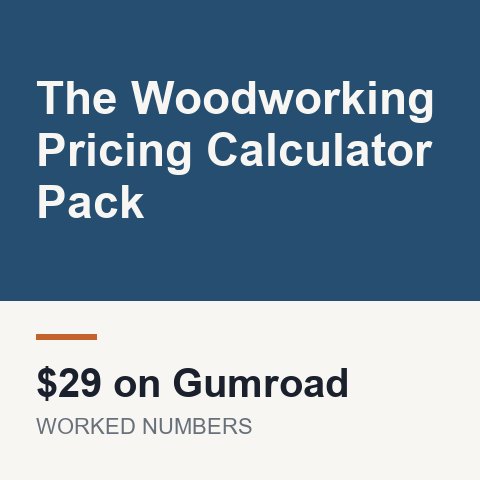 The Woodworking Pricing Calculator Pack